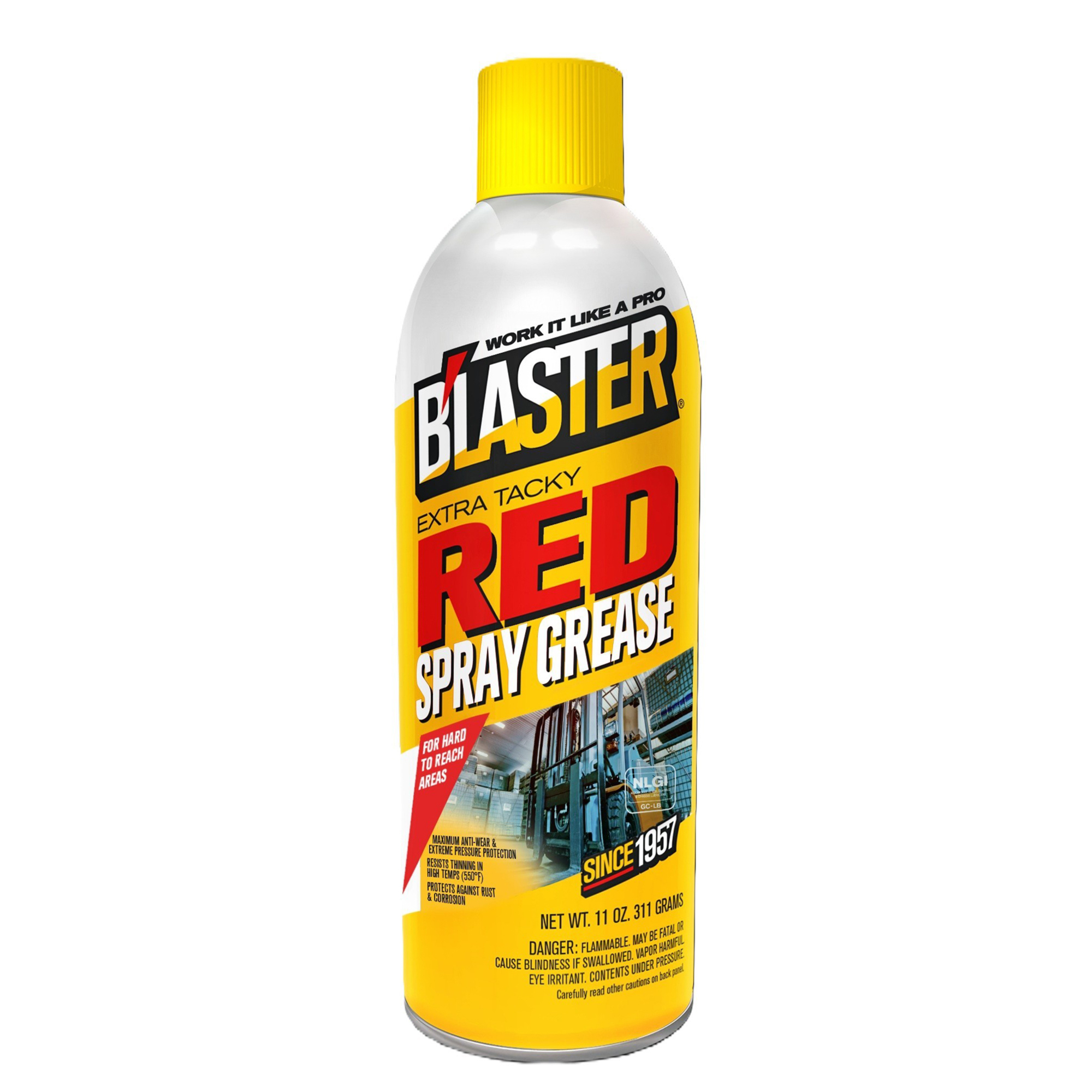 Blaster Red Grease Spray, 11 Oz., Grade 2, Model# 16-RGS
